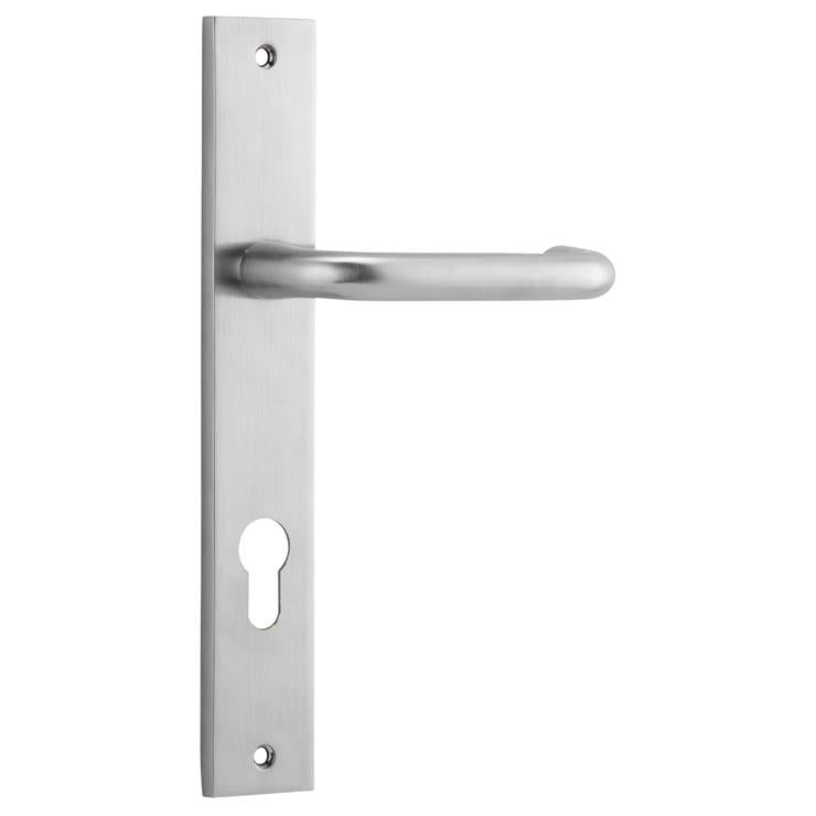 Oslo Lever Rectangular Backplate Brushed Chrome