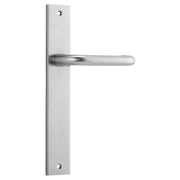 Oslo Lever Rectangular Backplate Brushed Chrome