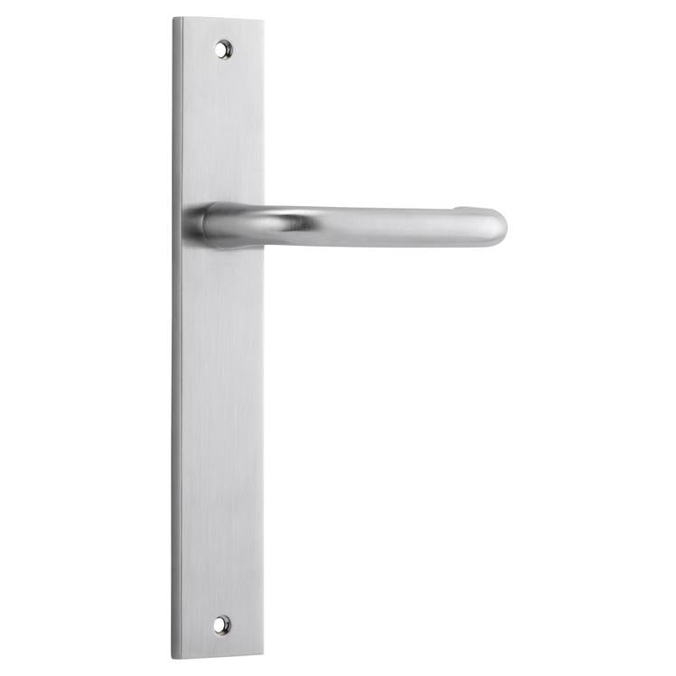Oslo Lever Rectangular Backplate Brushed Chrome