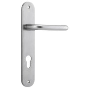 Oslo Lever Oval Backplate Brushed Chrome