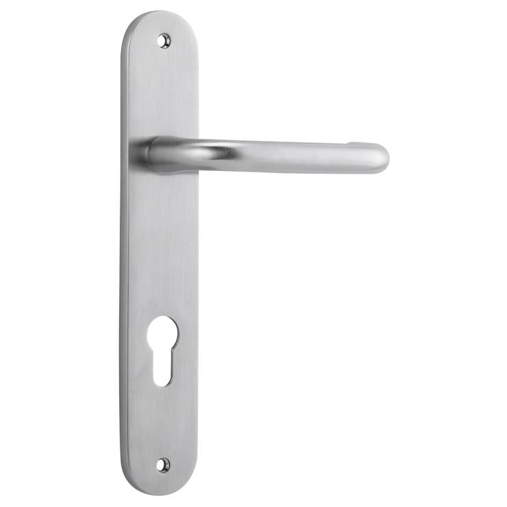 Oslo Lever Oval Backplate Brushed Chrome