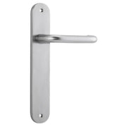 Oslo Lever Oval Backplate Brushed Chrome