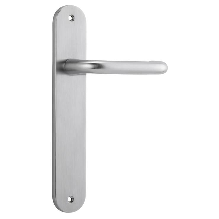 Oslo Lever Oval Backplate Brushed Chrome