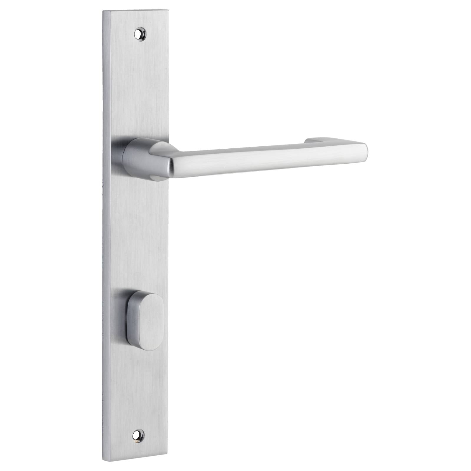 Baltimore Return Lever Rectangular Backplate Brushed Chrome