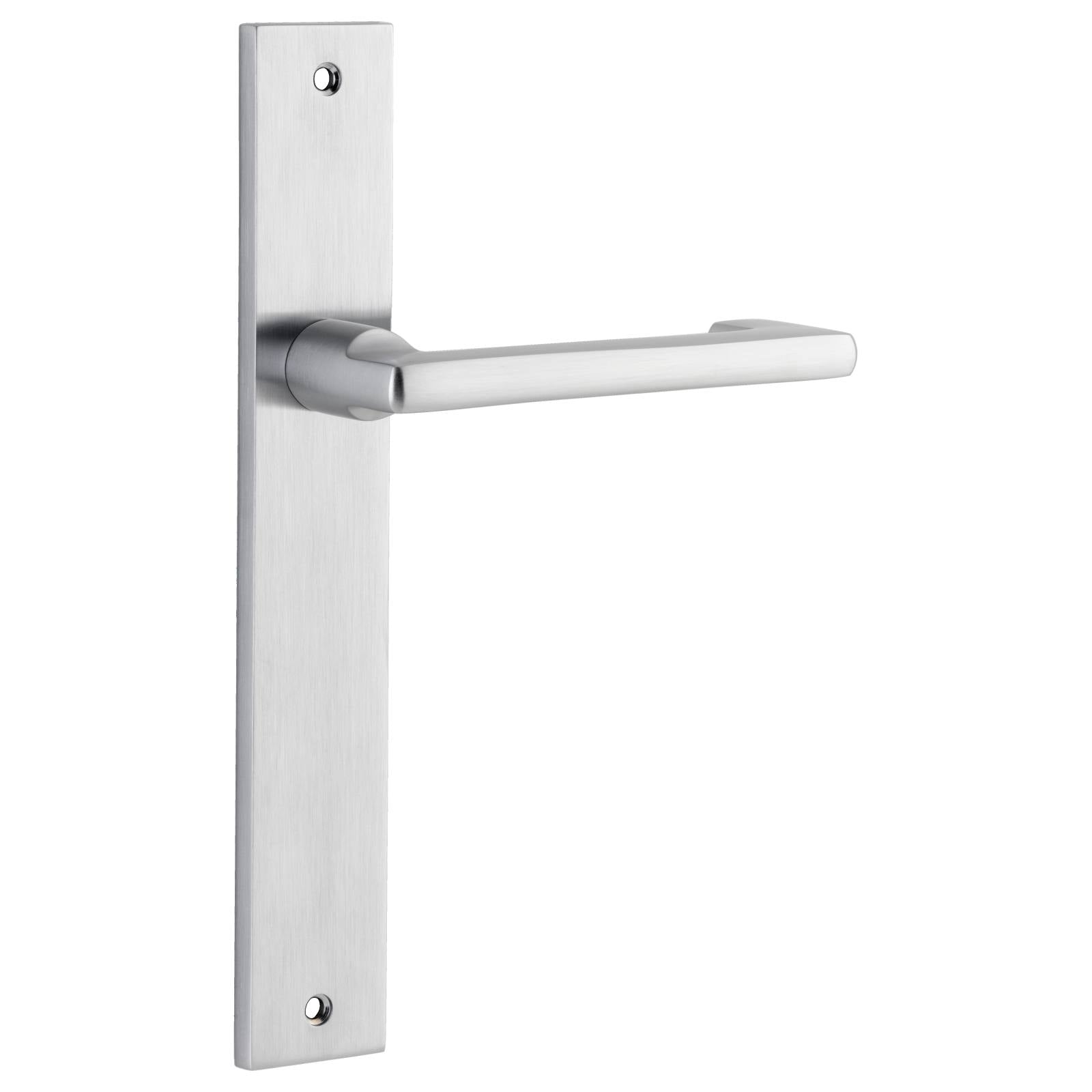 Baltimore Return Lever Rectangular Backplate Brushed Chrome