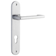 Baltimore Return Lever Oval Backplate Brushed Chrome