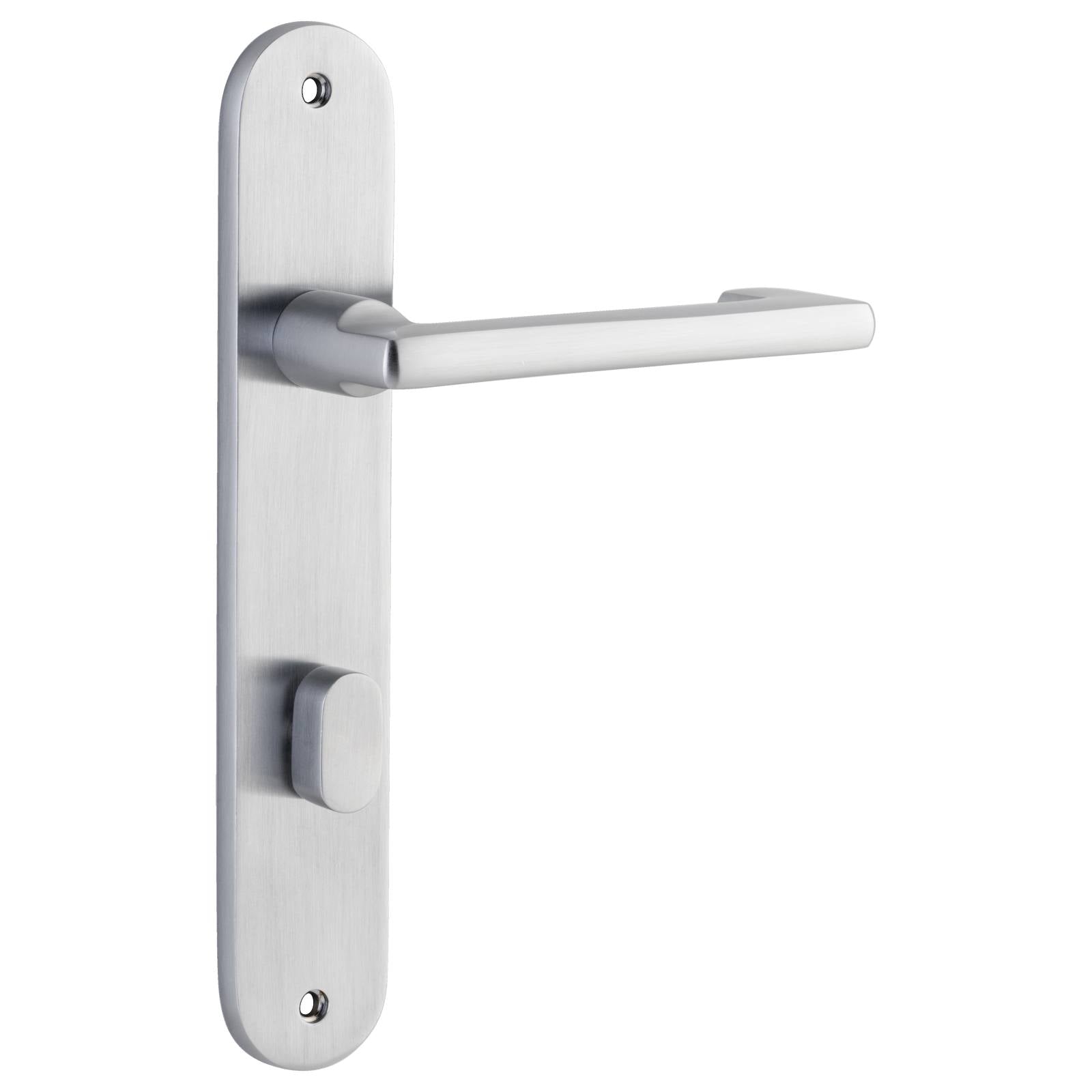 Baltimore Return Lever Oval Backplate Brushed Chrome