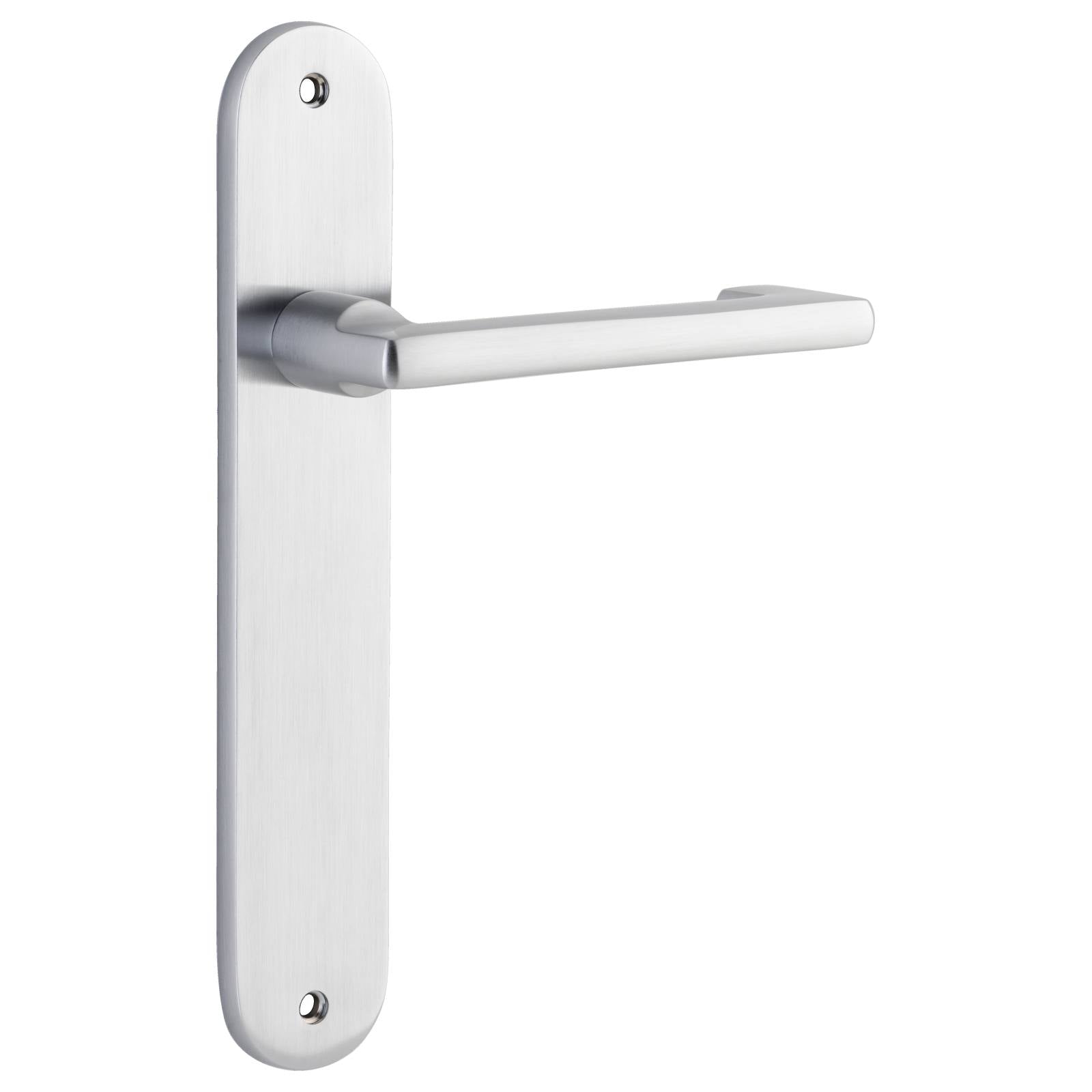 Baltimore Return Lever Oval Backplate Brushed Chrome