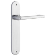 Baltimore Return Lever Oval Backplate Brushed Chrome