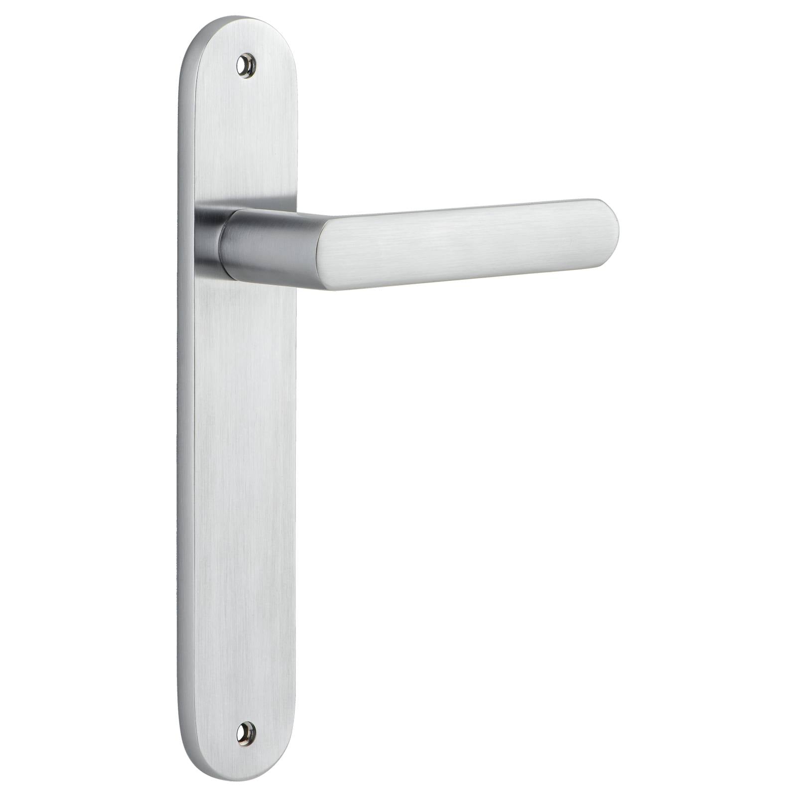 Osaka Lever Oval Backplate Brushed Chrome