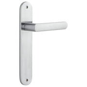 Osaka Lever Oval Backplate Brushed Chrome