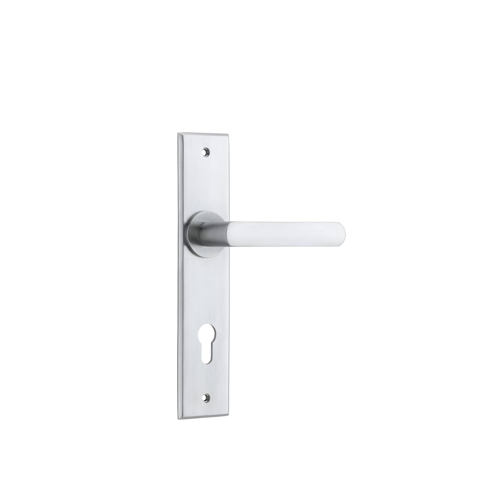 Osaka Lever Brushed Chrome Chamfered Backplate