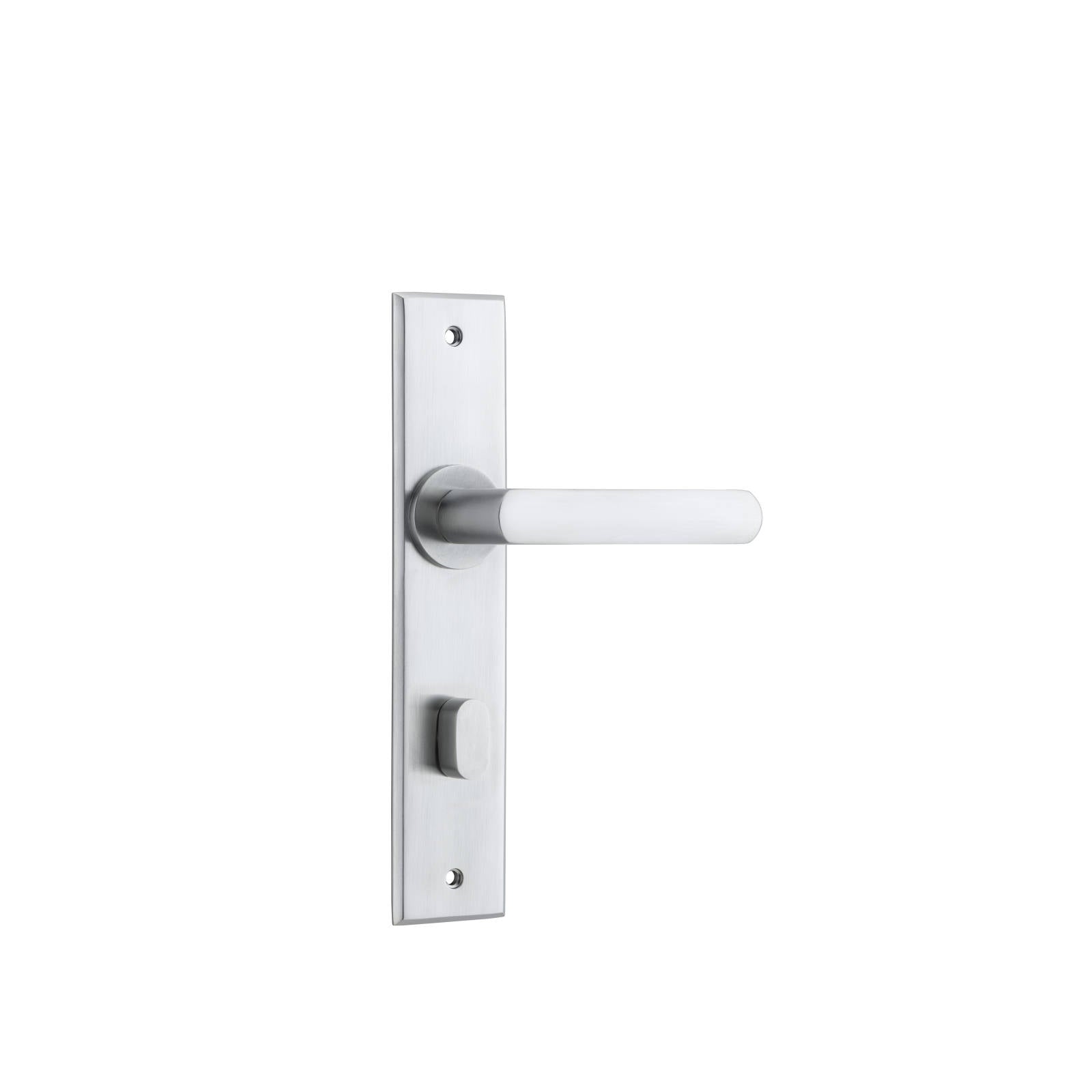 Osaka Lever Brushed Chrome Chamfered Backplate