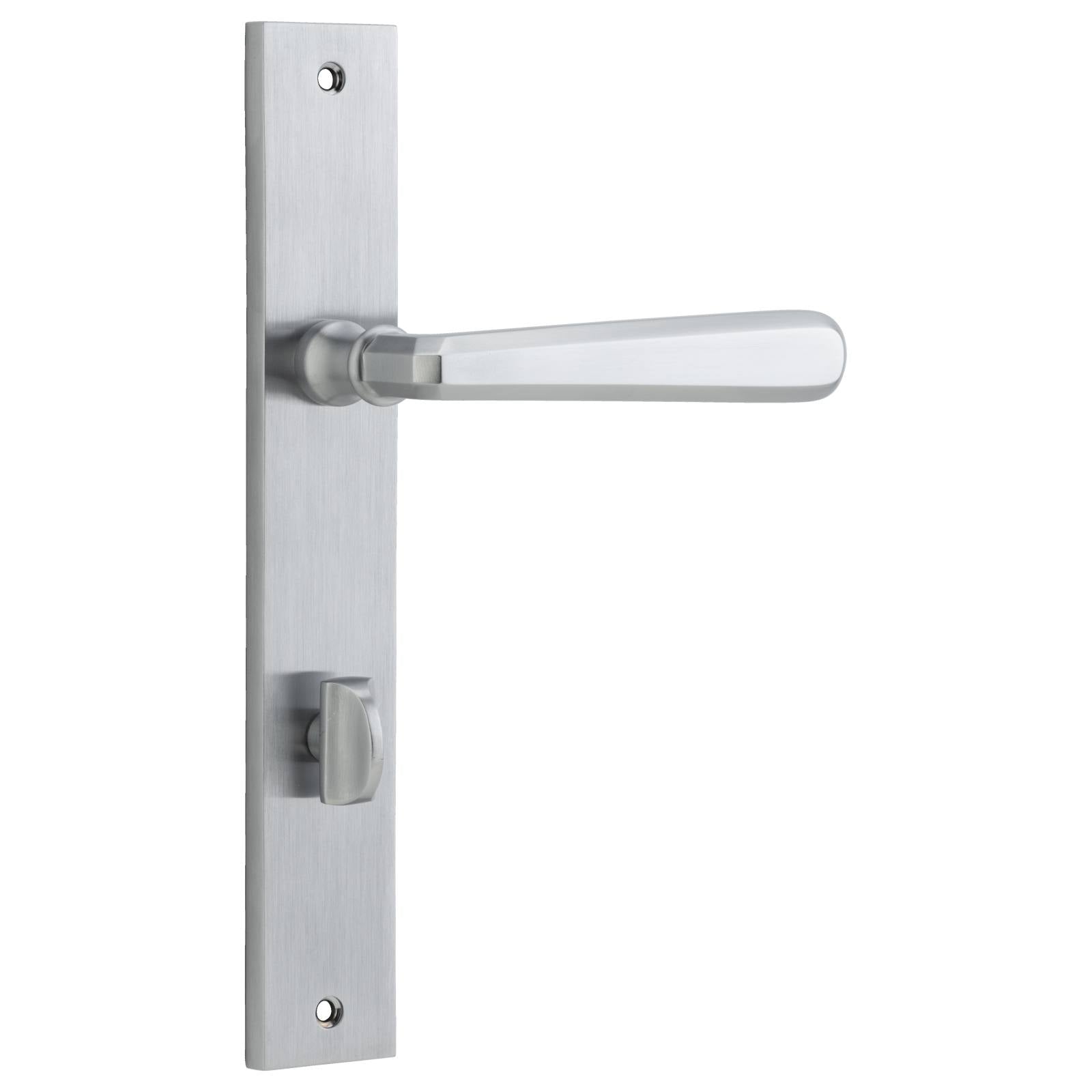 Copenhagen Lever Rectangular Backplate Brushed Chrome