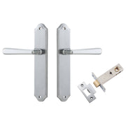 Copenhagen Lever Shouldered Backplate Passage Kit Brushed Chrome