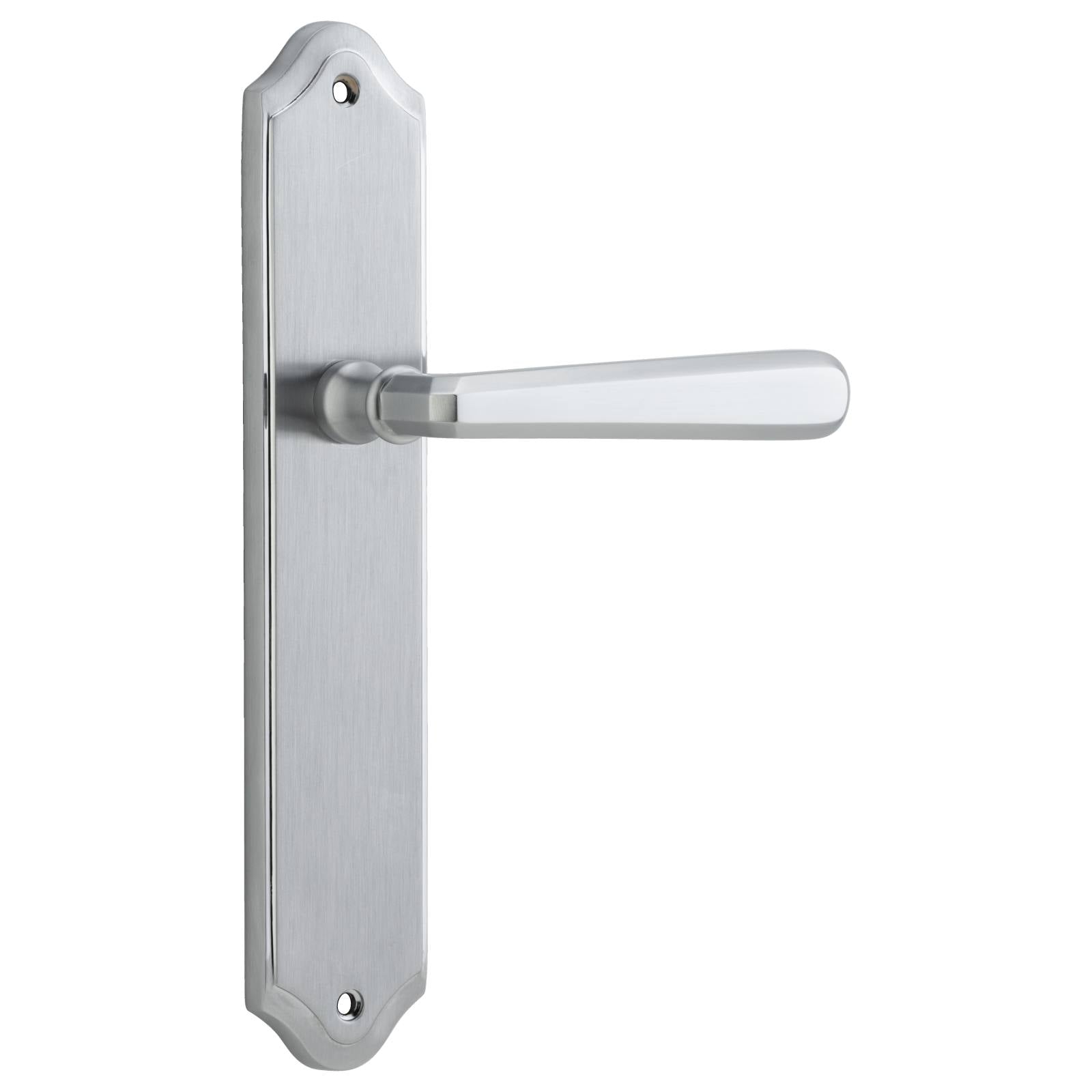 Copenhagen Lever Shouldered Backplate Brushed Chrome