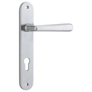 Copenhagen Lever Oval Backplate Brushed Chrome