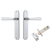 Copenhagen Lever Oval Backplate Passage Kit Brushed Chrome