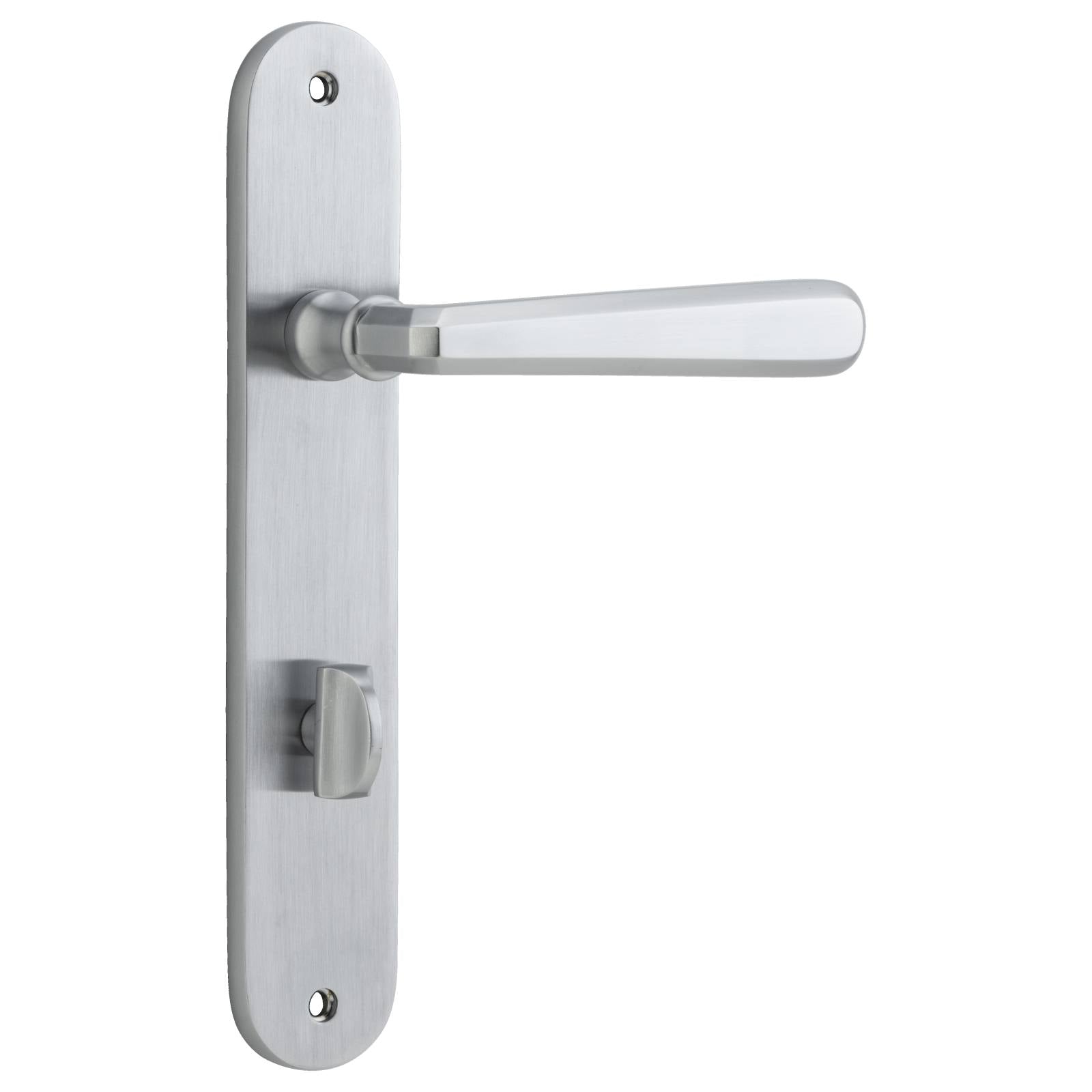 Copenhagen Lever Oval Backplate Brushed Chrome