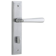Copenhagen Lever Stepped Backplate Brushed Chrome