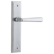 Copenhagen Lever Stepped Backplate Brushed Chrome