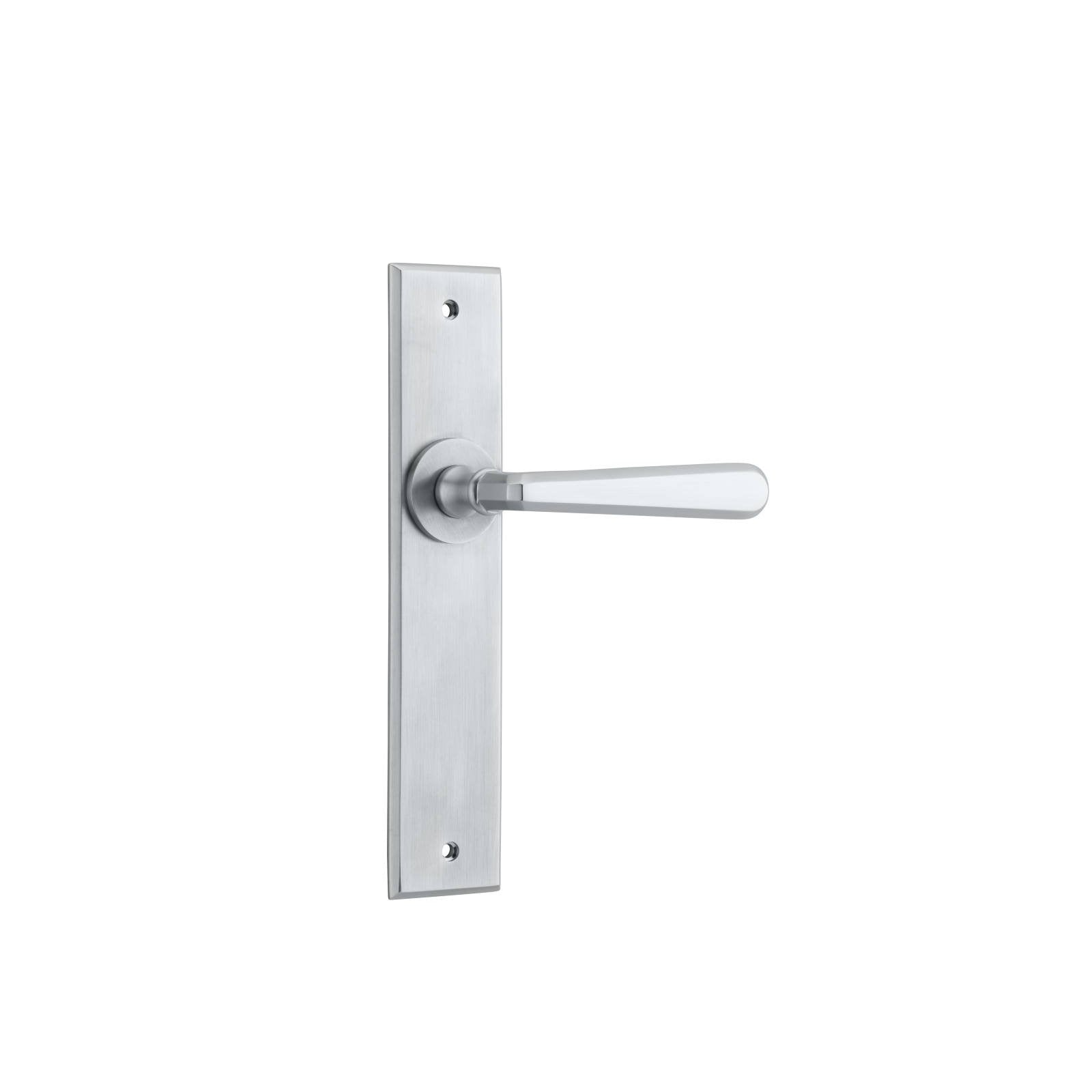 Copenhagen Lever Brushed Chrome Chamfered Backplate