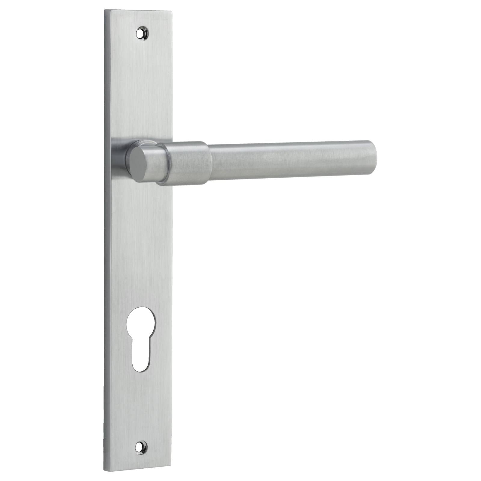 Helsinki Lever Rectangular Backplate Brushed Chrome