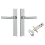 Helsinki Lever Rectangular Backplate Passage Kit Brushed Chrome