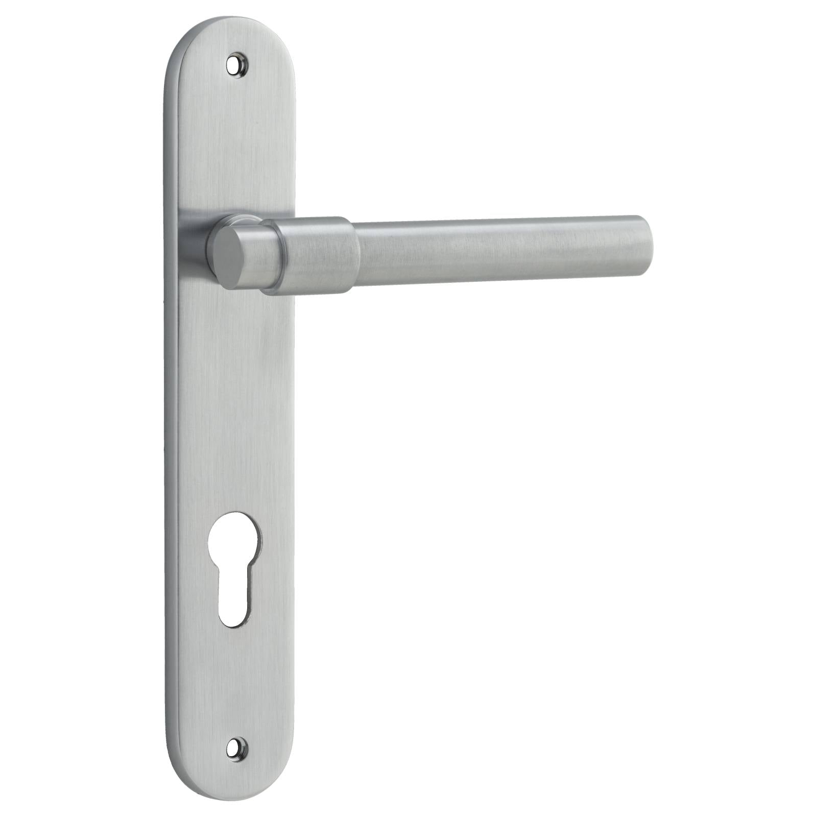 Helsinki Lever Oval Backplate Brushed Chrome