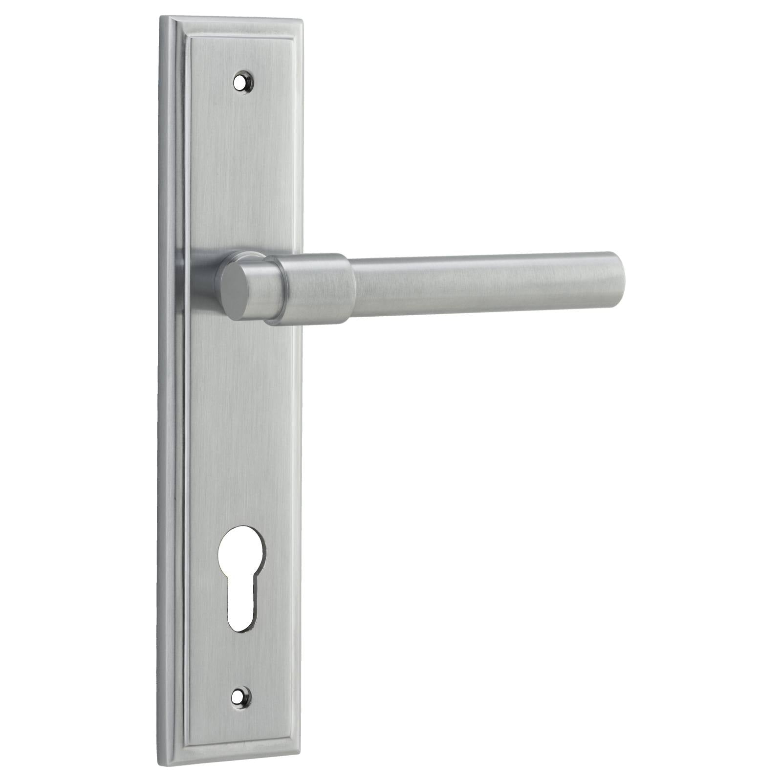 Helsinki Lever Stepped Backplate Brushed Chrome
