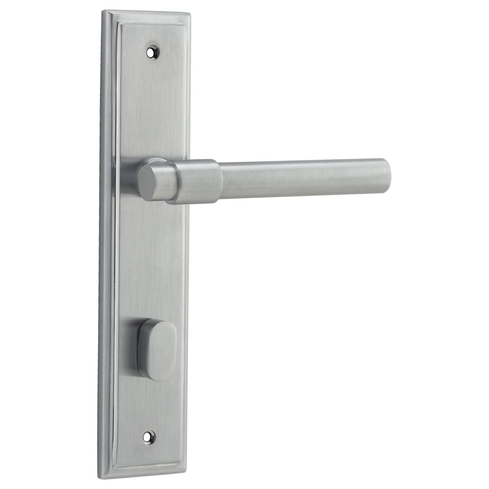 Helsinki Lever Stepped Backplate Brushed Chrome