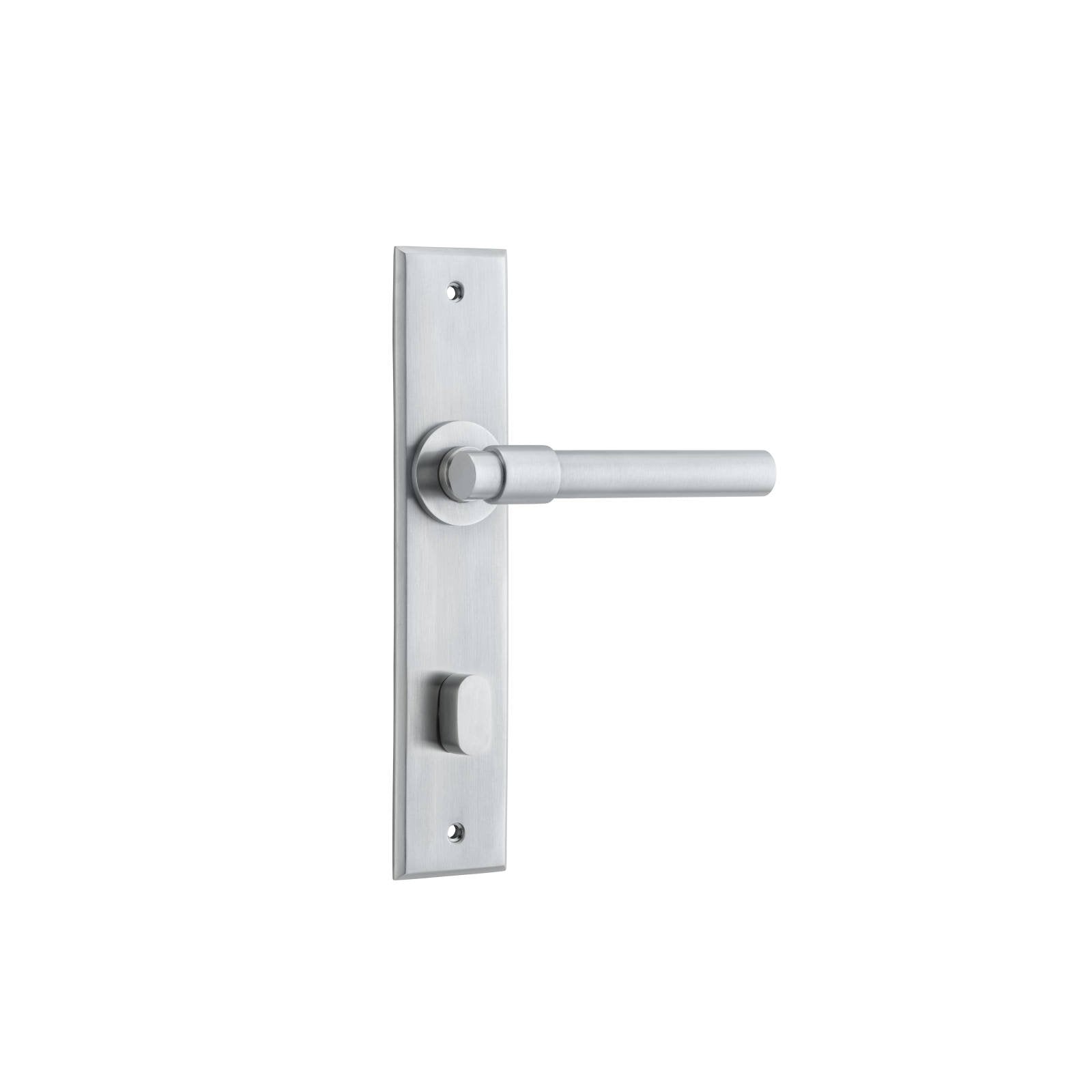 Helsinki Lever Brushed Chrome Chamfered Backplate