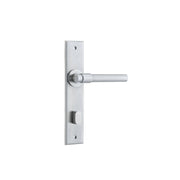 Helsinki Lever Brushed Chrome Chamfered Backplate