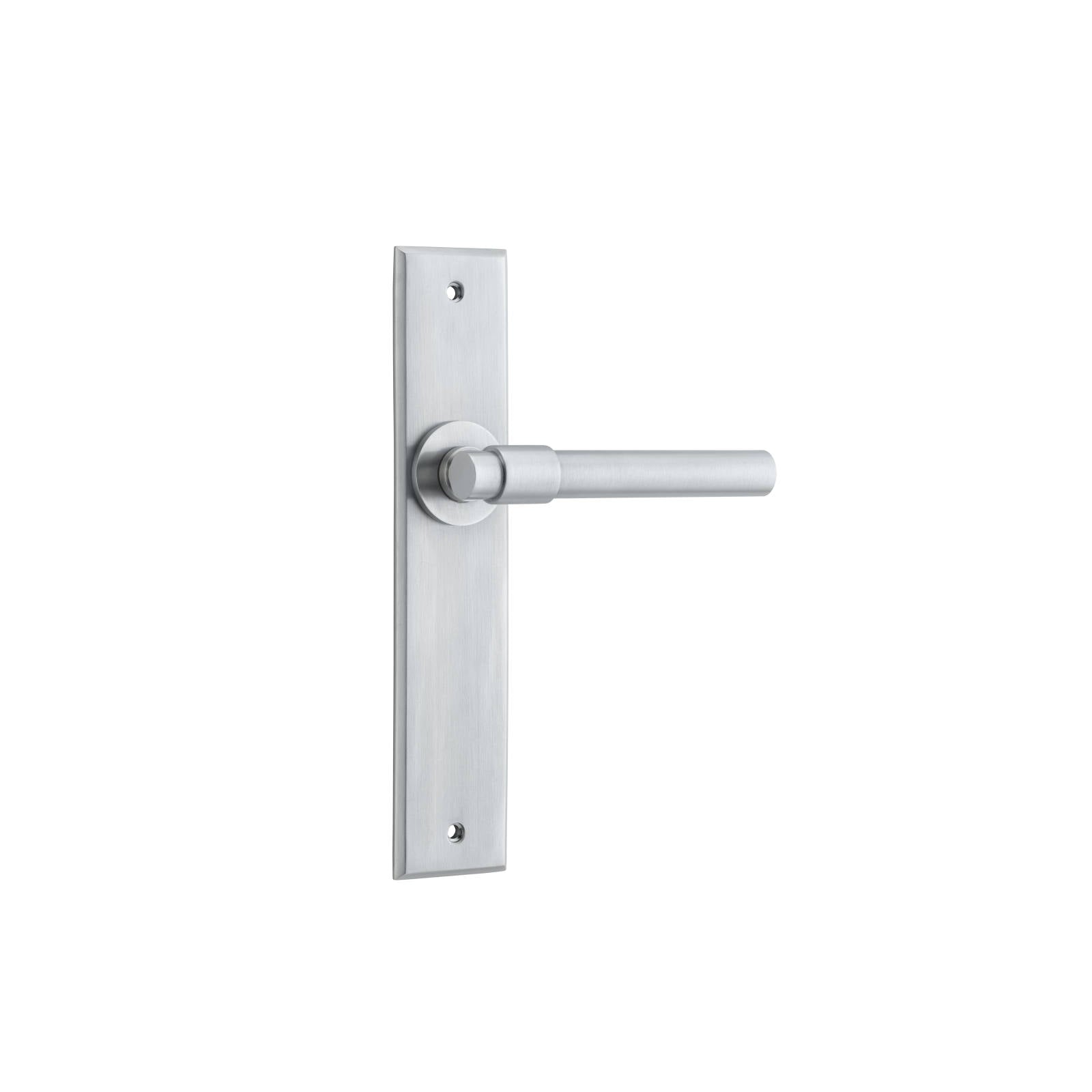 Helsinki Lever Brushed Chrome Chamfered Backplate