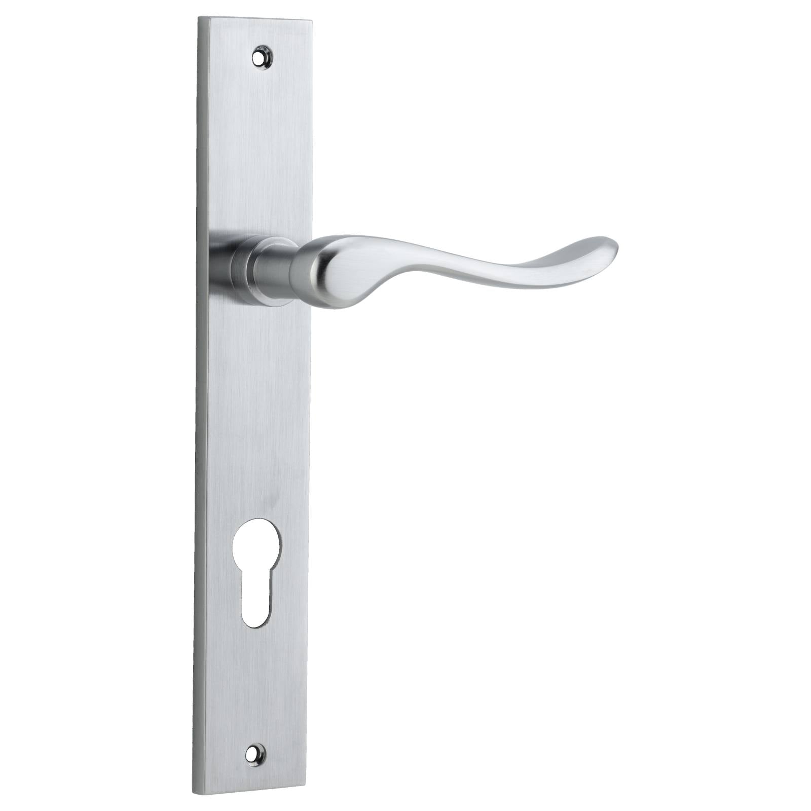 Stirling Lever Rectangular Backplate Brushed Chrome