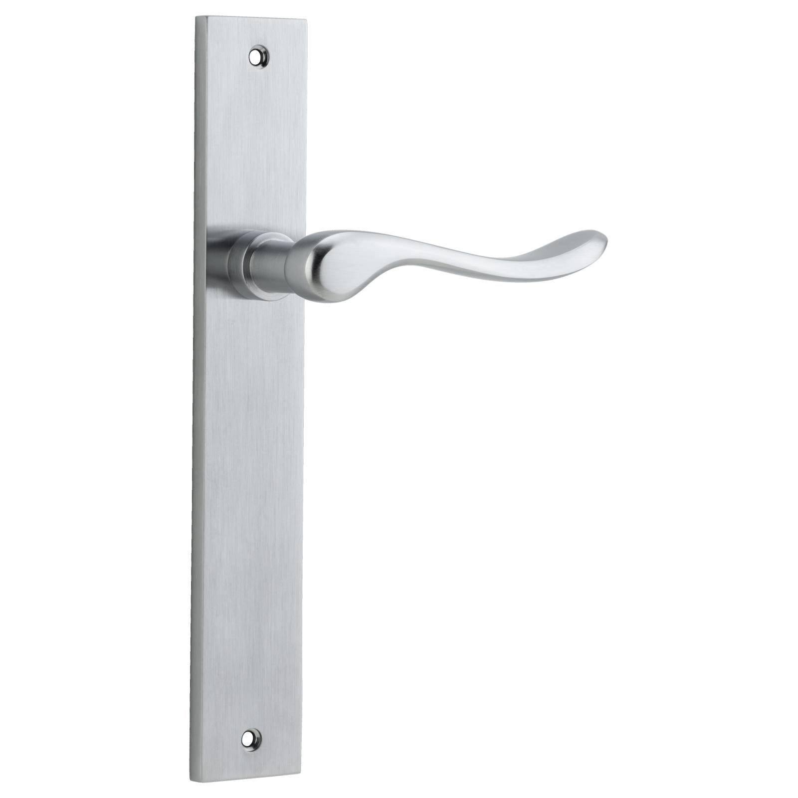 Stirling Lever Rectangular Backplate Brushed Chrome