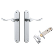Stirling Lever Oval Backplate Passage Kit Brushed Chrome