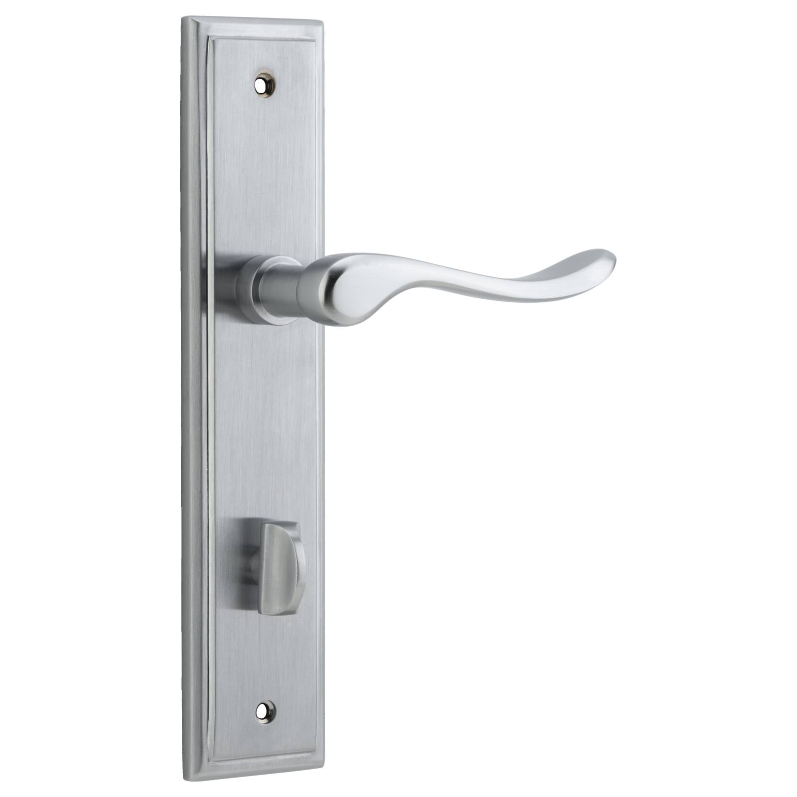 Stirling Lever Stepped Backplate Brushed Chrome