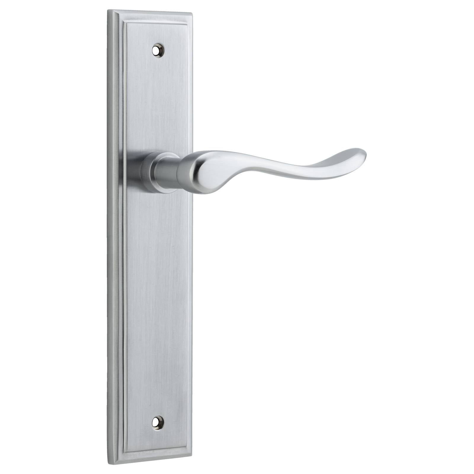 Stirling Lever Stepped Backplate Brushed Chrome