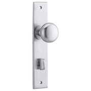 Cambridge Knob Brushed Chrome Chamfered Backplate
