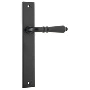 Sarlat Rectangular Lever Latch Set, Matte Black