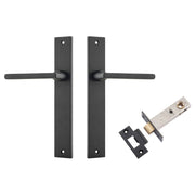 Baltimore Lever Rectangular Backplate Passage Kit Matt Black