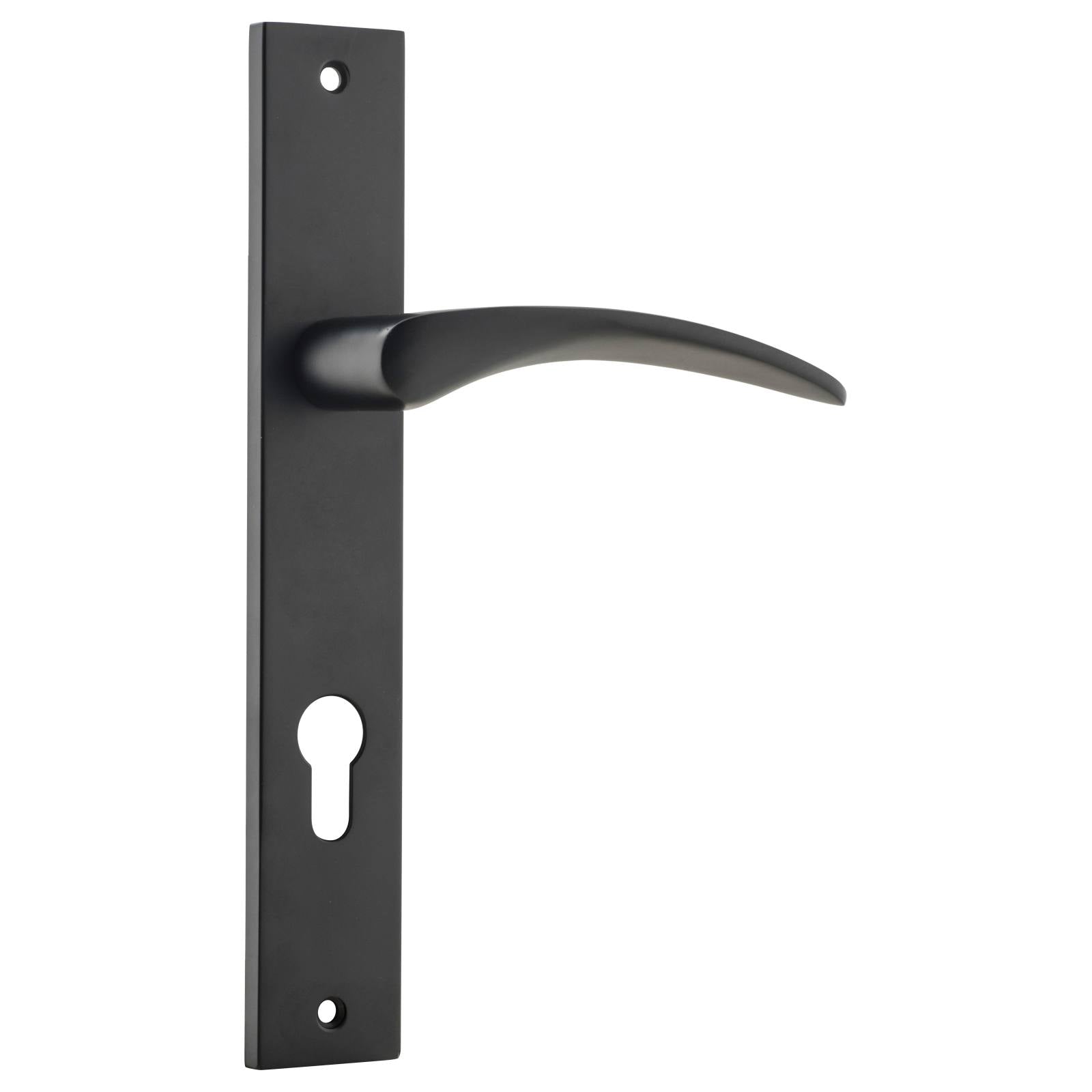 Oxford Rectangular 85mm Euro Lever Set, Matte Blk