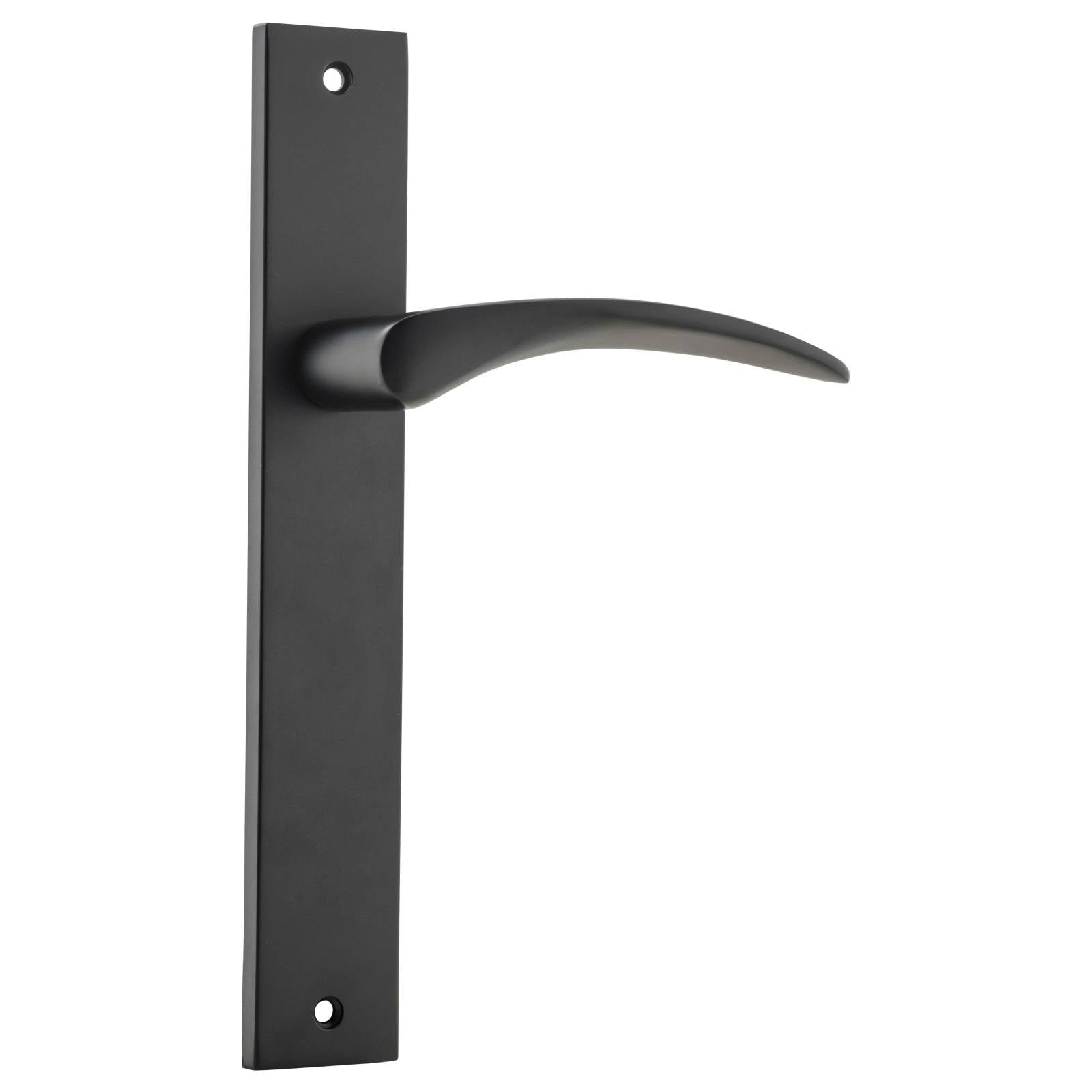Oxford Rectangular Lever Latch Set, Matte Black