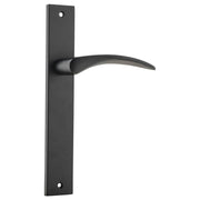 Oxford Rectangular Lever Latch Set, Matte Black