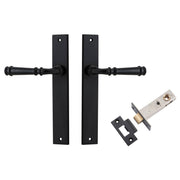 Verona Lever Rectangular Backplate Passage Kit Matt Black