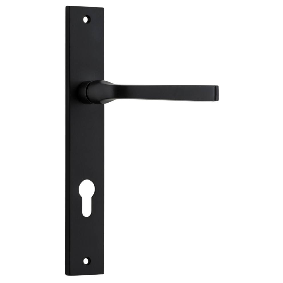 Annecy Lever Rectangular Backplate Matt Black