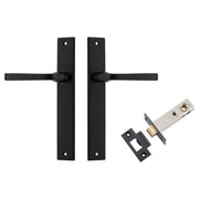Annecy Lever Rectangular Backplate Passage Kit Matt Black
