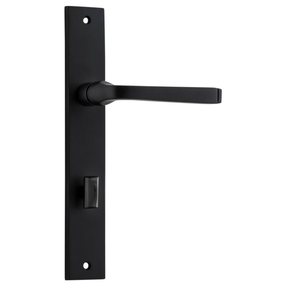 Annecy Lever Rectangular Backplate Matt Black
