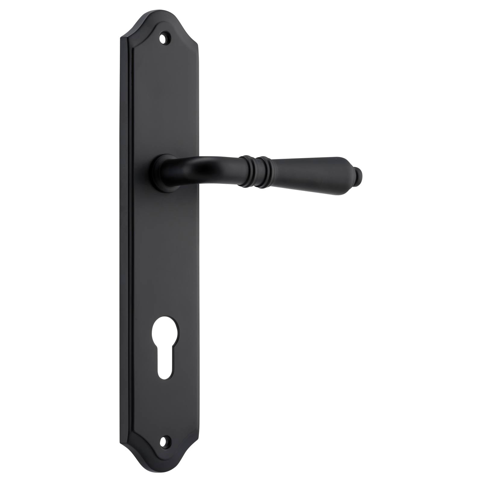 Sarlat Shouldered 85mm Euro Lever Set, Matte Black